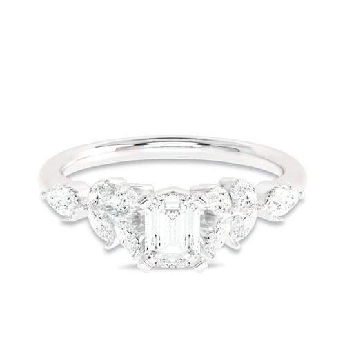 1 CT. Vintage cocktail Lab created diamong Ring.