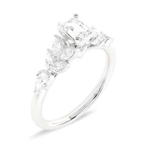 1 CT. Vintage cocktail Lab created diamong Ring.