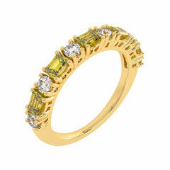 1 CT. Fancy Yellow Radiant Diamond Band Ring