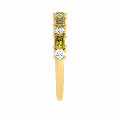 1 CT. Fancy Yellow Radiant Diamond Band Ring