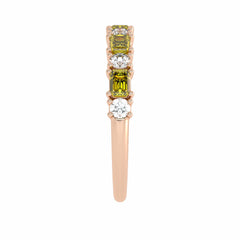 1 CT. Fancy Yellow Radiant Diamond Band Ring