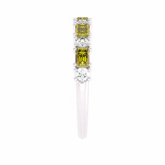 1 CT. Fancy Yellow Radiant Diamond Band Ring
