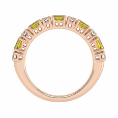 1 CT. Fancy Yellow Radiant Diamond Band Ring