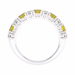 1 CT. Fancy Yellow Radiant Diamond Band Ring