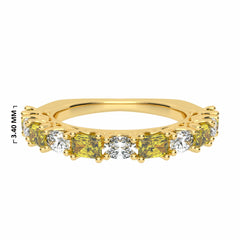 1 1/2 CT. Fancy Yellow Radiant Diamond Band Ring