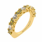 1 1/2 CT. Fancy Yellow Radiant Diamond Band Ring