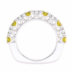1 1/2 CT. Fancy Yellow Radiant Diamond Band Ring