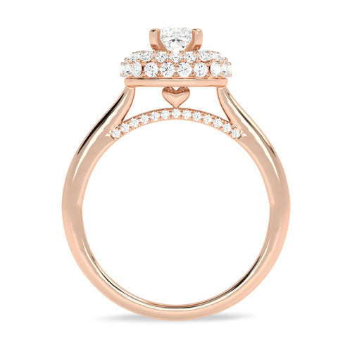 1 CT. Timeless Treasure Cushion Cut Double Halo Round Lab created Diamond Ring