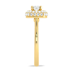 1 CT. Timeless Treasure Cushion Cut Double Halo Round Lab created Diamond Ring