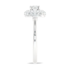 1 CT. Timeless Treasure Cushion Cut Double Halo Round Lab created Diamond Ring