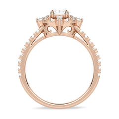 1 CT. Quadrant Brilliance Baguette and Round Diamond Ring