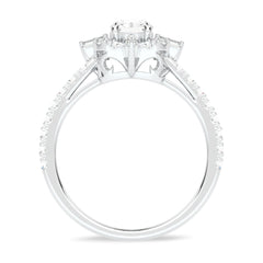 1 CT. Quadrant Brilliance Baguette and Round Diamond Ring