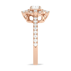 1 CT. Quadrant Brilliance Baguette and Round Diamond Ring