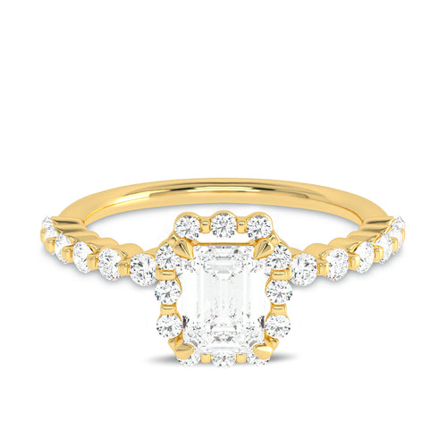 1 CT. Exceptional center with side Lab created diamond Engagement ring