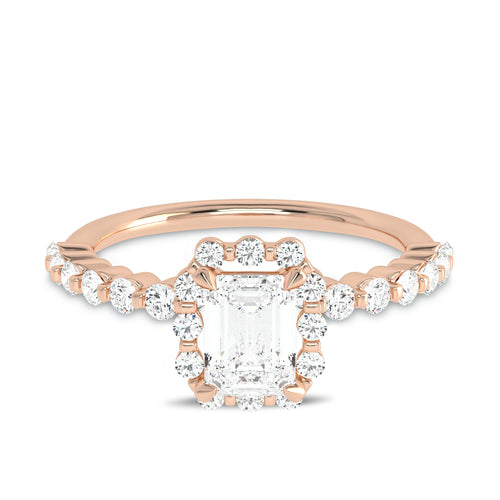 1 CT. Exceptional center with side Lab created diamond Engagement ring