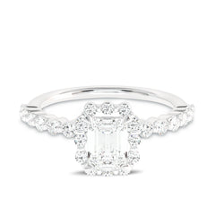 1 CT. Exceptional center with side Lab created diamond Engagement ring