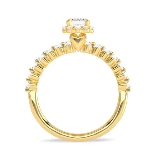 1 CT. Exceptional center with side Lab created diamond Engagement ring