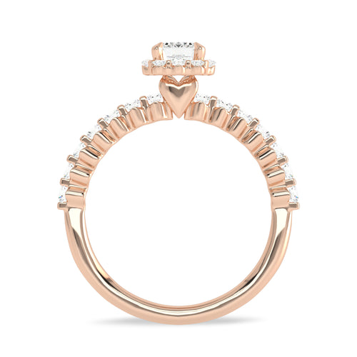 1 CT. Exceptional center with side Lab created diamond Engagement ring