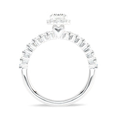 1 CT. Exceptional center with side Lab created diamond Engagement ring