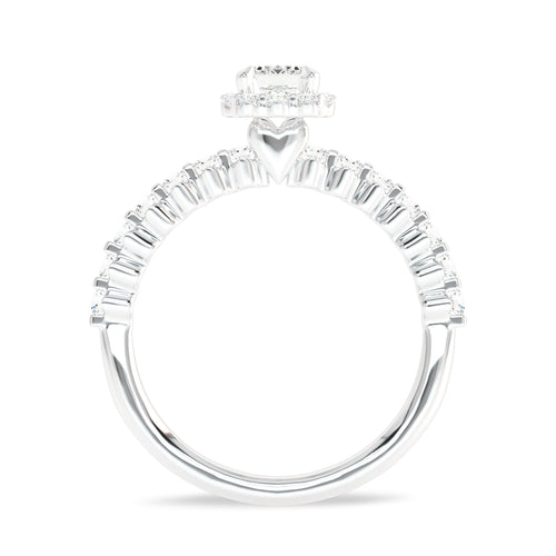 1 CT. Exceptional center with side Lab created diamond Engagement ring