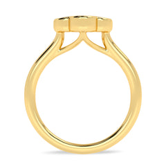 3/4 CT. Four Leaf clover Round Lab created Diamond Ring