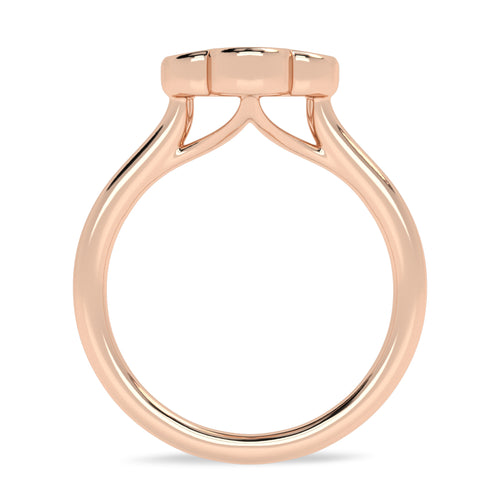 3/4 CT. Four Leaf clover Round Lab created Diamond Ring