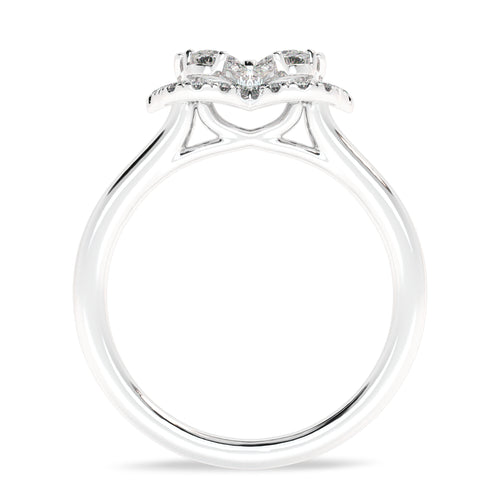 3/4 CT. Pear and Round Lab created Diamond butterfly Ring