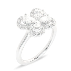 3/4 CT. Pear and Round Lab created Diamond butterfly Ring