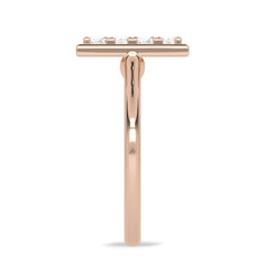 5/8 CT. Mordern Round and Baguette Rectangle Ring.