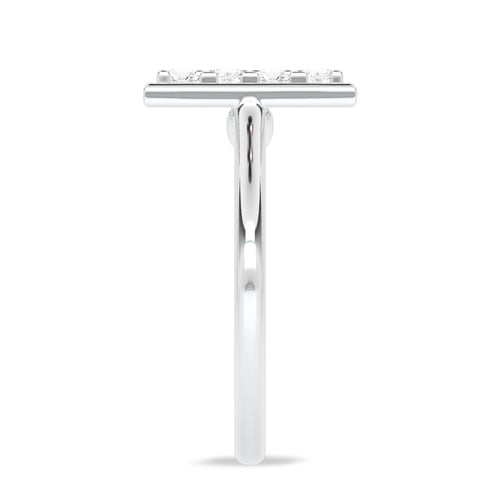 5/8 CT. Mordern Round and Baguette Rectangle Ring.