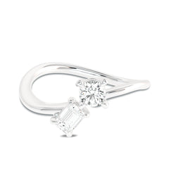 3/8 CT. Twin Lab created Diamond Engagement Ring