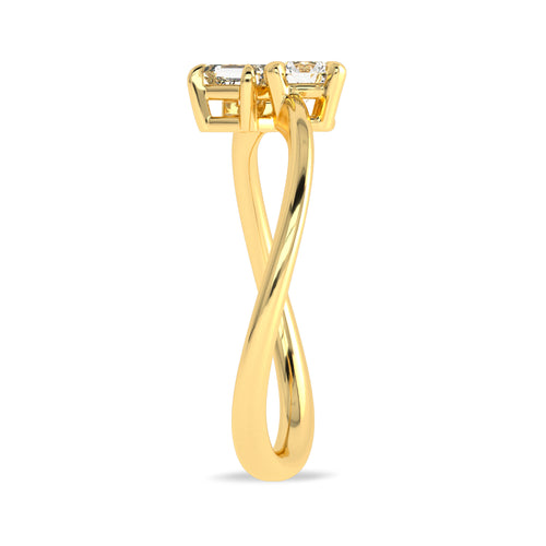 3/8 CT. Twin Lab created Diamond Engagement Ring