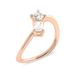 3/8 CT. Twin Lab created Diamond Engagement Ring
