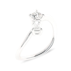 3/8 CT. Twin Lab created Diamond Engagement Ring