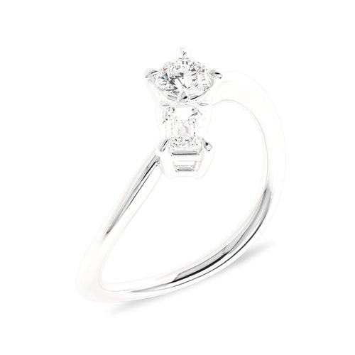 3/8 CT. Twin Lab created Diamond Engagement Ring
