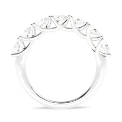 3/4 CT. Trellis style seven stones Pear Lab created Diamond Ring.