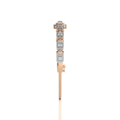 3 CT Emerald Cut Halo Lab Created Diamond Bangle Bracelet