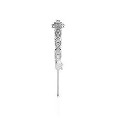 3 CT Emerald Cut Halo Lab Created Diamond Bangle Bracelet