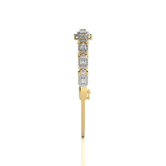 3 CT Emerald Cut Halo Lab Created Diamond Bangle Bracelet