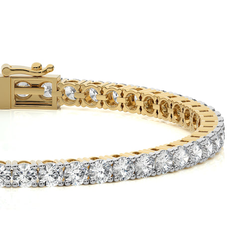 7 CT Round Natural Diamond Tennis Bracelet