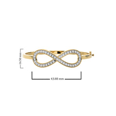 1 1/2 CT Infinity Round Lab Created Diamond Bangle Bracelet