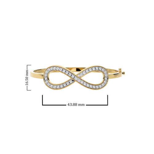 1 1/2 CT Infinity Round Lab Created Diamond Bangle Bracelet