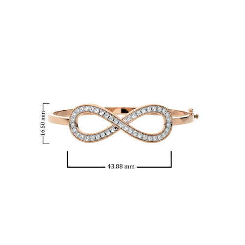 1 1/2 CT Infinity Round Lab Created Diamond Bangle Bracelet