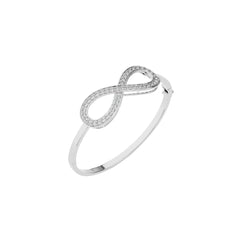 1 1/2 CT Infinity Round Natural Diamond Bangle Bracelet