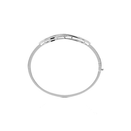 1 1/2 CT Infinity Round Natural Diamond Bangle Bracelet