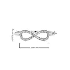 1 1/2 CT Infinity Round Lab Created Diamond Bangle Bracelet