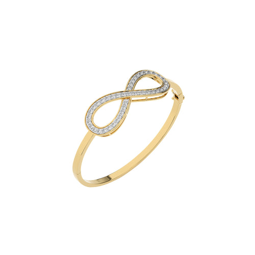 1 1/2 CT Infinity Round Lab Created Diamond Bangle Bracelet