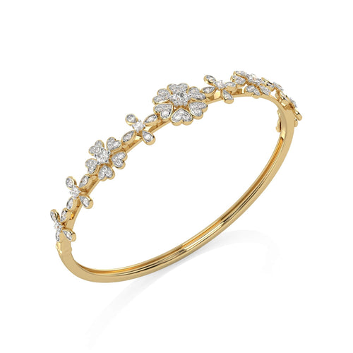 1 CT. Glowing Flora Round Lab Created Diamond Bangle Bracelet