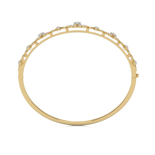 1 CT. Glowing Flora Round Lab Created Diamond Bangle Bracelet