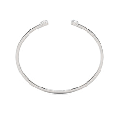 1 CT. Heart and Oval Double Head Toi et Moi Style Lab Created Diamond Bangle Bracelet